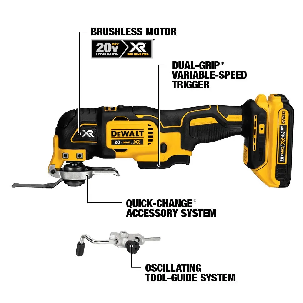 DeWalt 20V MAX* XR‚® Cordless 3-Speed Oscillating Multi-Tool, (Tool Only)