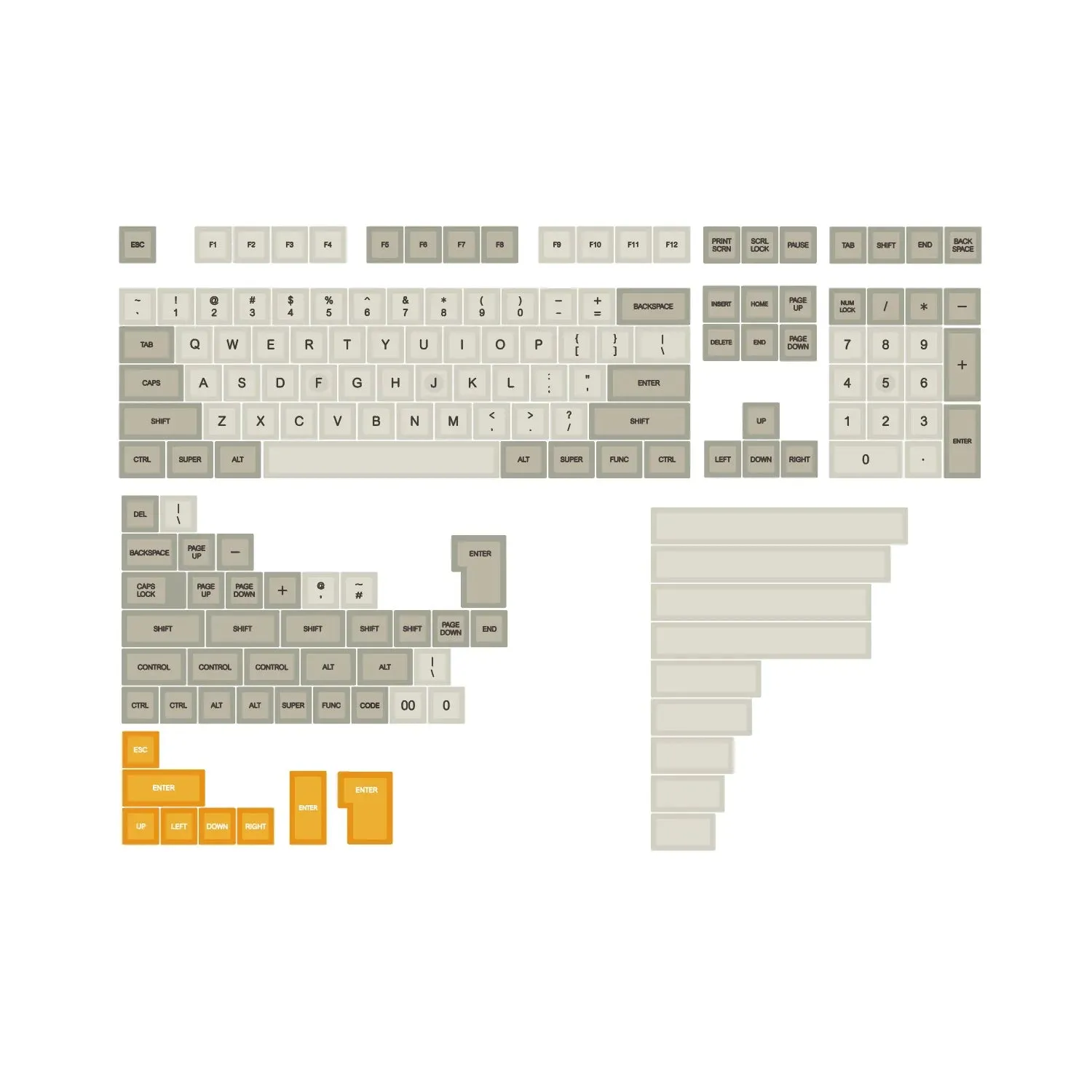 Domikey SA abs doubleshot keycap 1980s for mx stem keyboard TKL 104 Kit