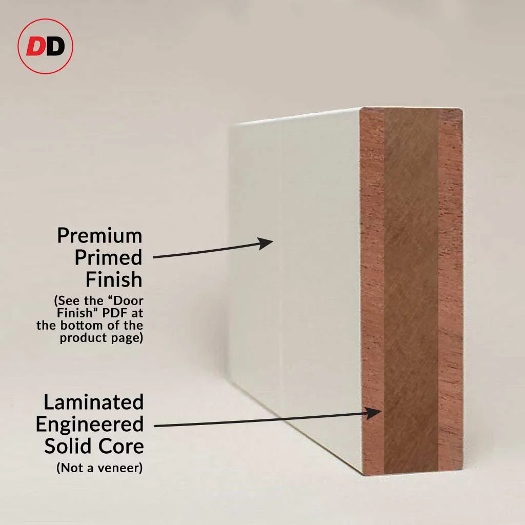 Double Sliding Door & Premium Wall Track - Eco-Urban® Perth 8 Panel Doors DD6318 - 6 Colour Options