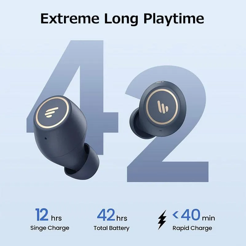 EDIFIER TWS1 Pro TWS Wireless Bluetooth Earphone aptX Bluetooth V5.2 up to 42hrs playback time Fast charging capabilities