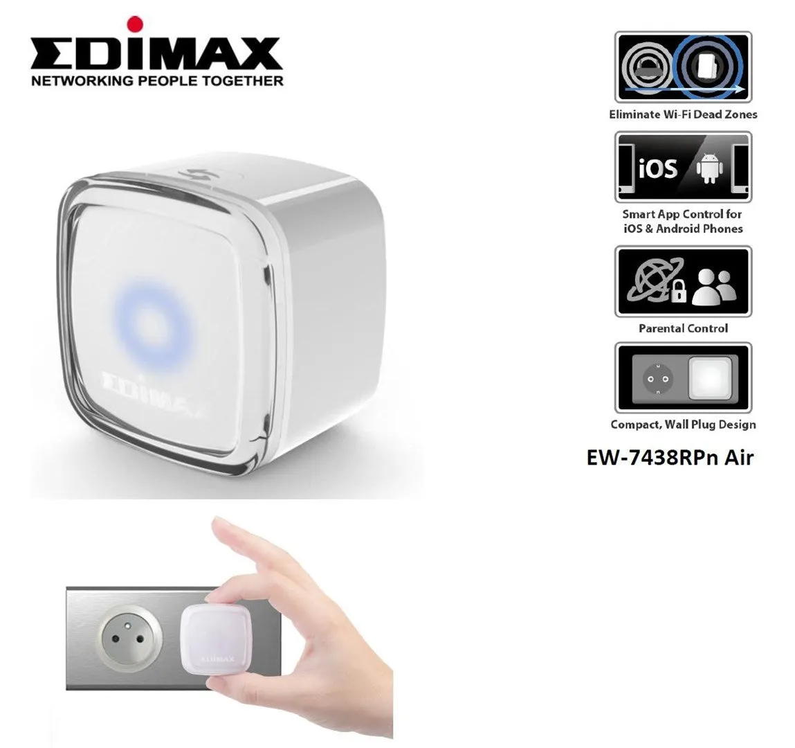 Edimax Ew-7438Rpn Air Network Extender Network Transmitter & Receiver White