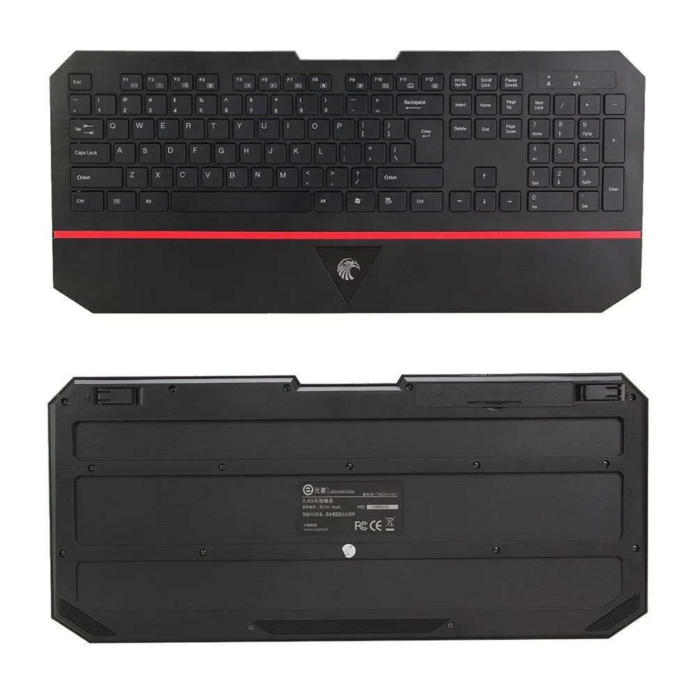 Ergonomic 2.4GHz ultra-thin multimedia wireless keyboard and mouse