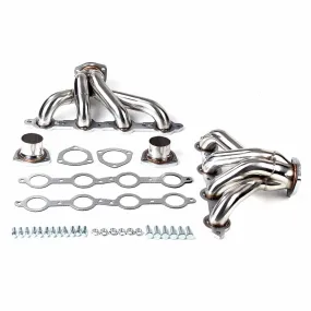 Exhaust Header For Chevy LS1 LSX SWAP 350 Engine Shorty Stainless Block Hugger Header