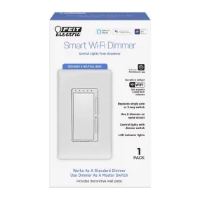 Feit Smart Home White 150 W Toggle Smart-Enabled Dimmer Switch 1 pk