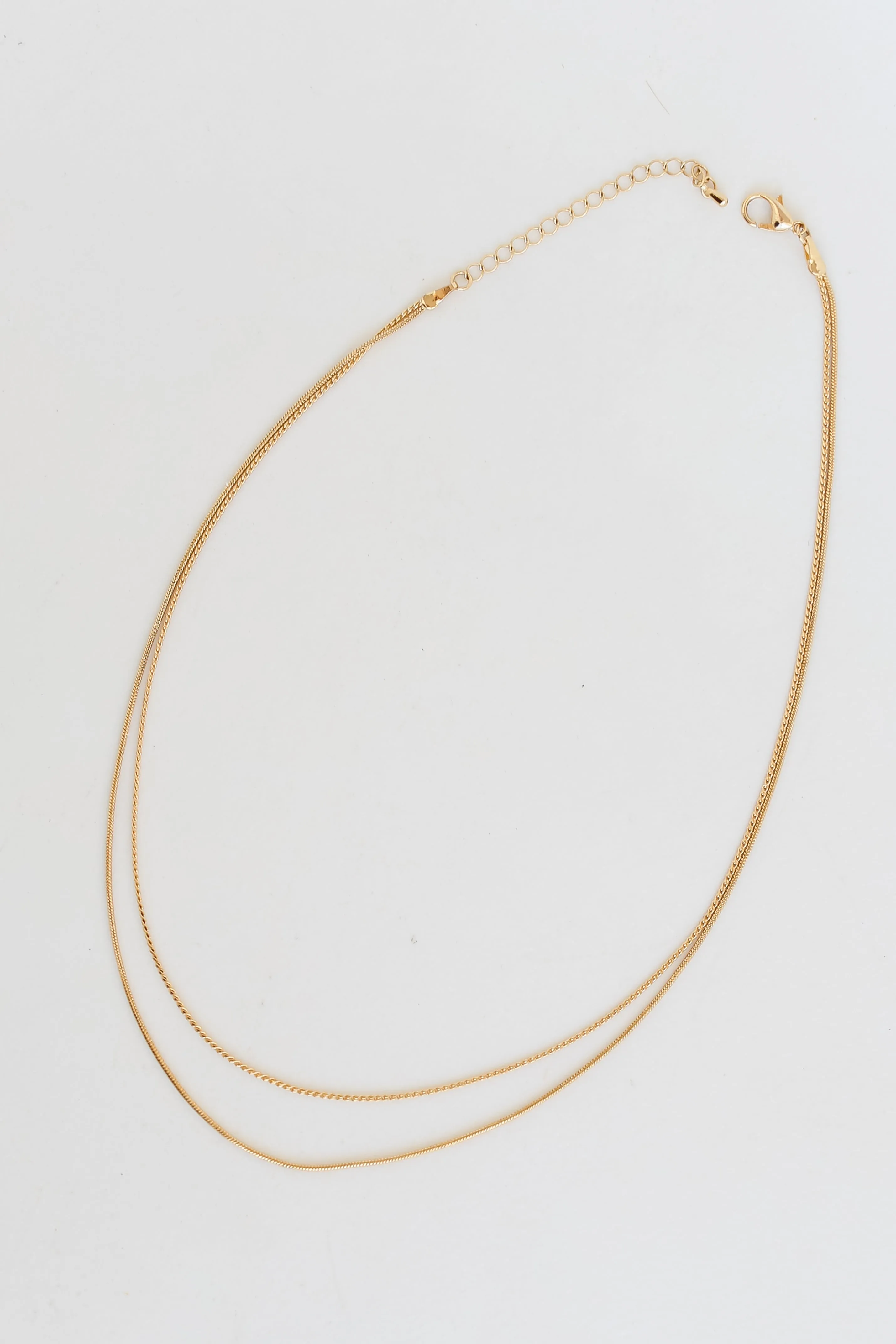 FINAL SALE - Brianna Gold Layered Chain Necklace