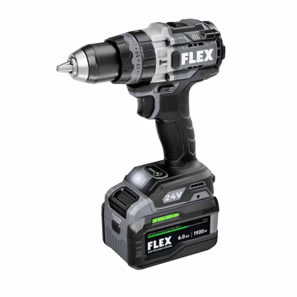 Flex FXM202-2G 2 Tool Combo Kit, Hammer Drill with Turbo Mode and Quick Eject Impact Driver, Stacked-Lithium