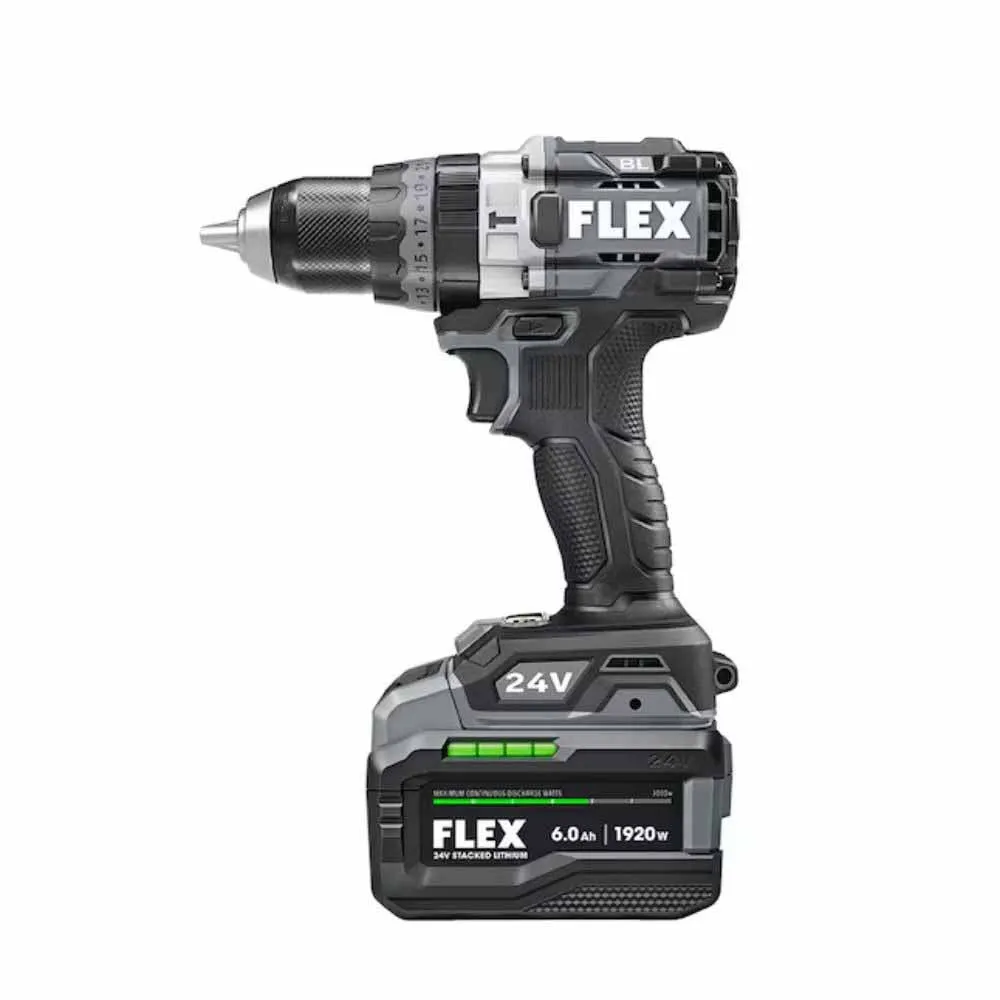 Flex FXM202-2G 2 Tool Combo Kit, Hammer Drill with Turbo Mode and Quick Eject Impact Driver, Stacked-Lithium