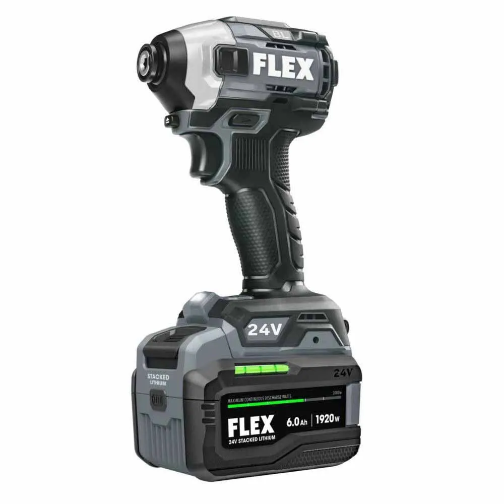 Flex FXM202-2G 2 Tool Combo Kit, Hammer Drill with Turbo Mode and Quick Eject Impact Driver, Stacked-Lithium