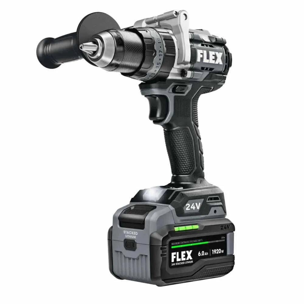 Flex FXM202-2G 2 Tool Combo Kit, Hammer Drill with Turbo Mode and Quick Eject Impact Driver, Stacked-Lithium