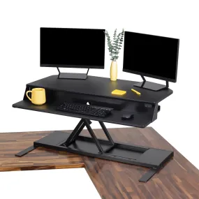 FlexPro Premier 40” Electric Corner Standing Desk Converter