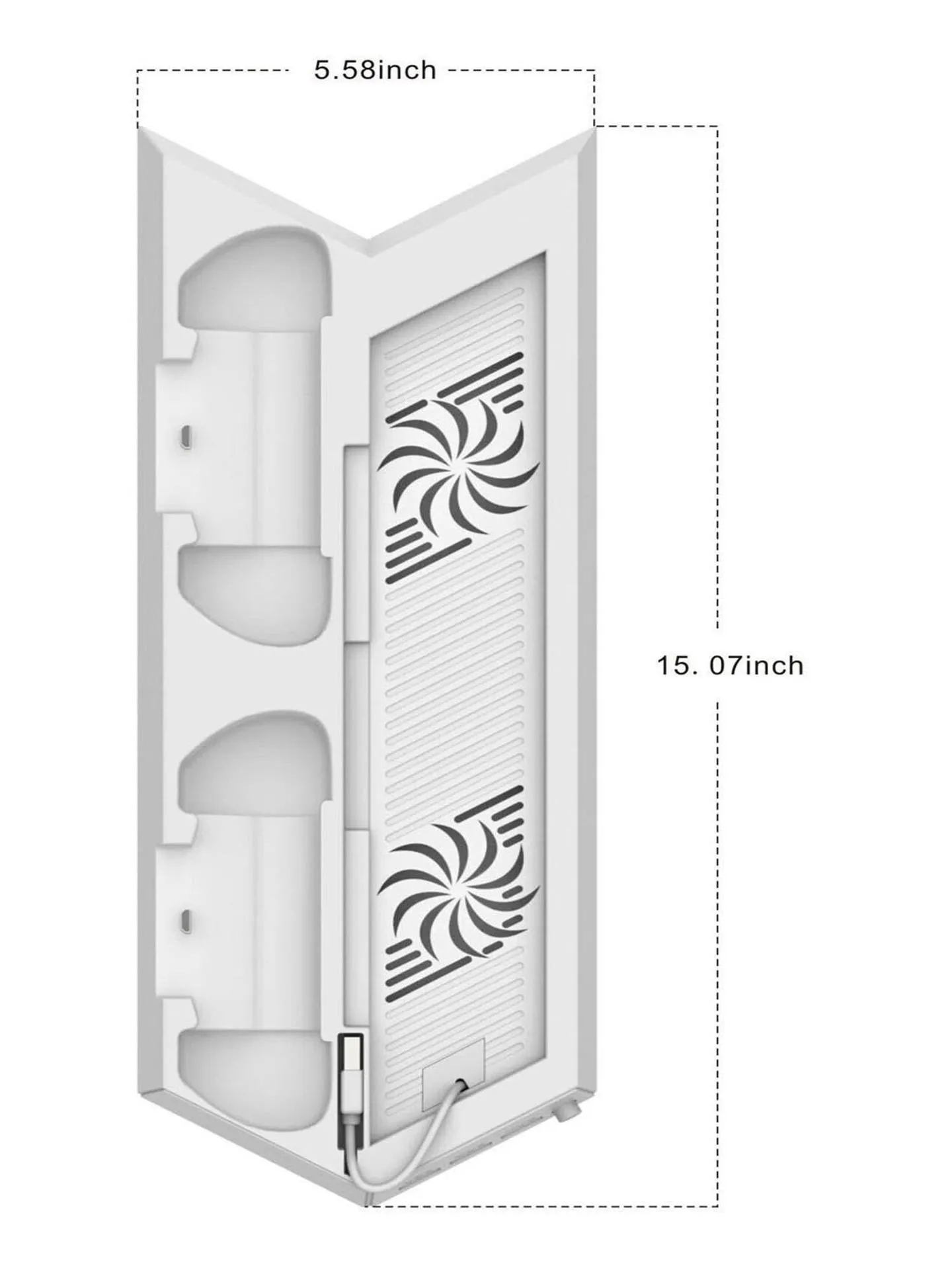 For PS4 Vertical Stand Cooling Fan Controller Charging Dock Station Stand