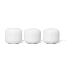 Google NESTWIFI3PK-CC Nest Wi-Fi 3-pk & Chromecast Bundle, White