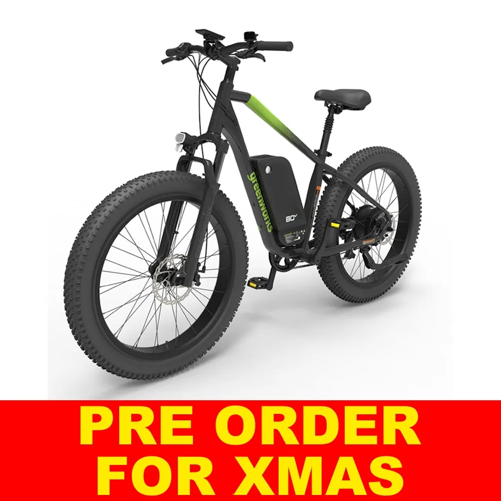 Greenworks 60V VENTURE Series 26” Fat Tyre Electric Mountain Bike (Pre Order)