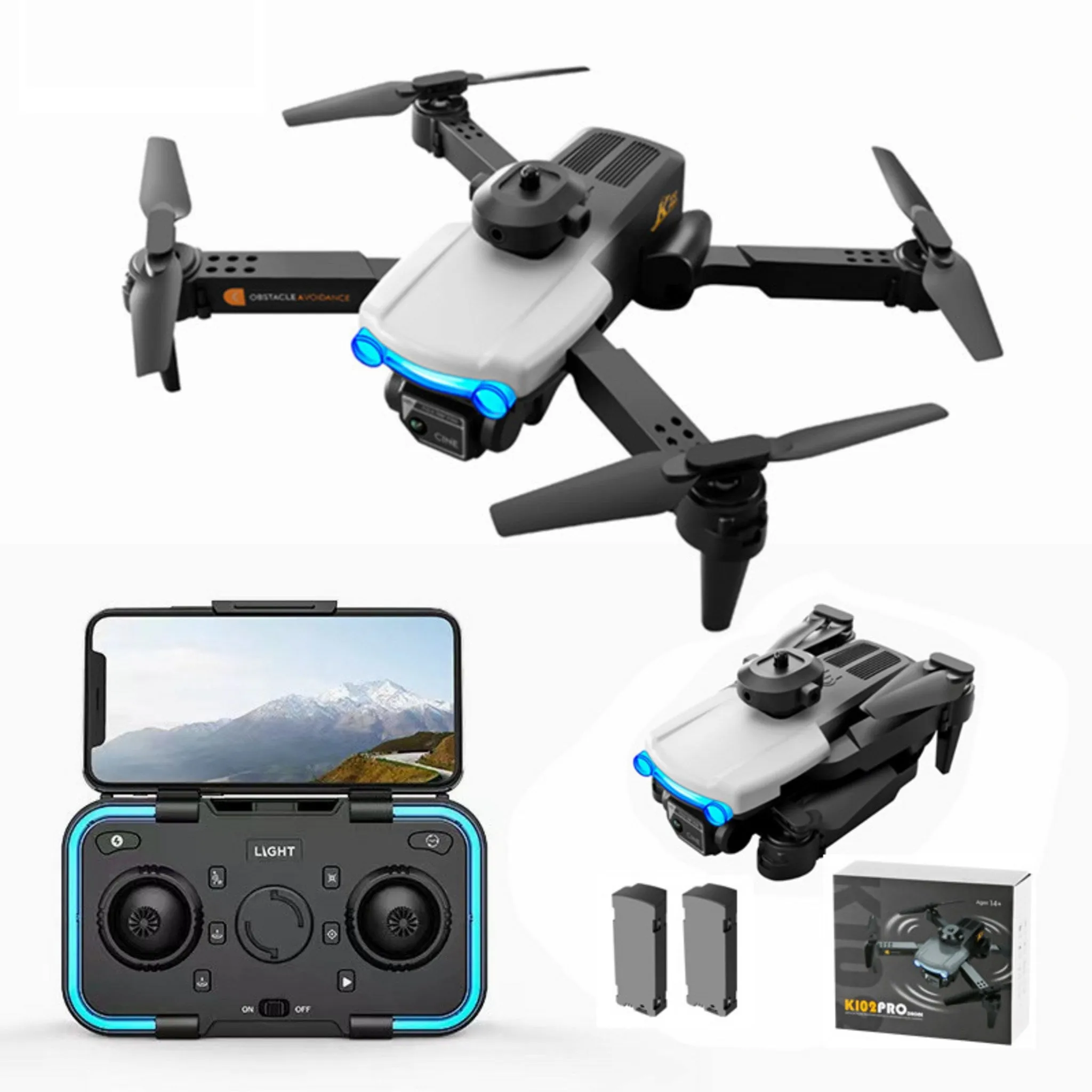 HHSSL K102 Beginner Drone with 30-Minute Flight Time   Optical Flow Hovering   Korean Manual - Filming/Racing Drone - 🏆 #23 - Office Supplies - Best of December