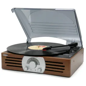 Jensen 3-Speed Stereo Turntable with AM/FM Stereo Radio