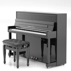 Johannes Seiler GS112D Upright Piano Ebony High Polished With Bench