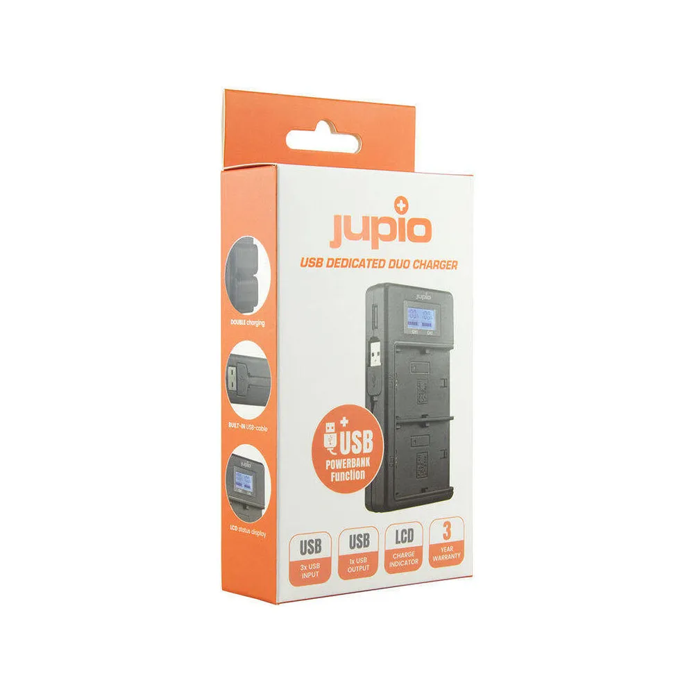 Jupio Dedicated Duo USB Charger with LCD For Canon LP-E12 Batteries