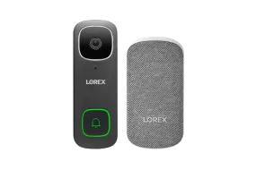 Lorex 2K Wi-Fi Video Doorbell (Wired) with Wi-Fi Chimebox