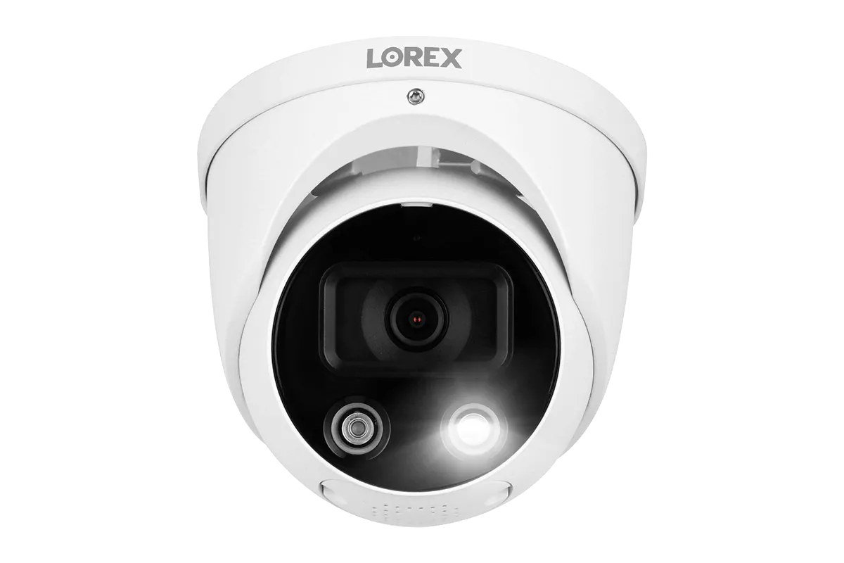 Lorex Fusion 4K 8-Channel 2TB Wired NVR System with 4 Dome Cameras   2K Wi-Fi Video Doorbell and Smart Sensor Kit