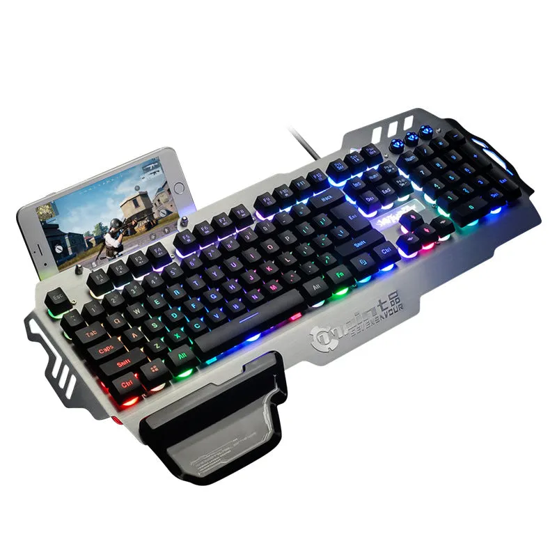 Mechanical Gaming Keyboard All-Metal Panel 25 Keys Anti-Ghosting for PC/Laptop