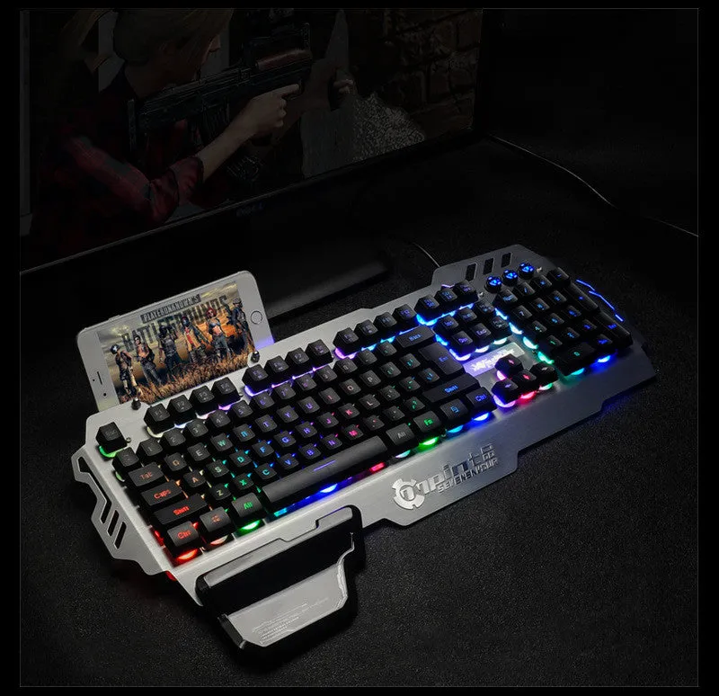 Mechanical Gaming Keyboard All-Metal Panel 25 Keys Anti-Ghosting for PC/Laptop