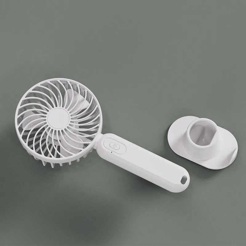 Mini Fan Halter Handheld Large Capacity USB Charging Portable Desktop Little Fan