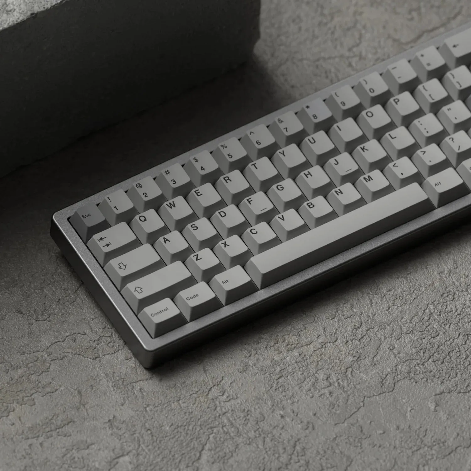 Minimalist Grey Cement Keycaps