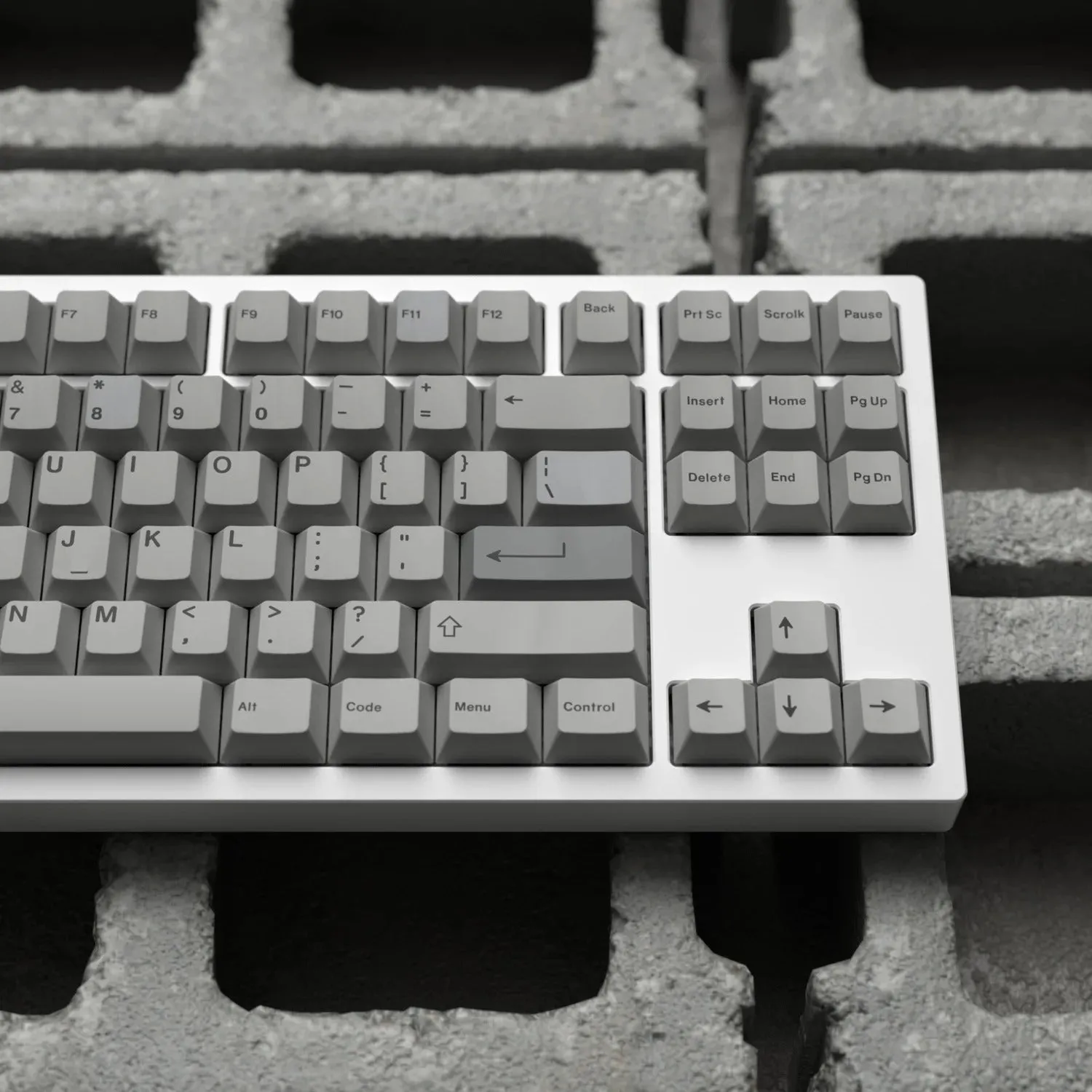 Minimalist Grey Cement Keycaps