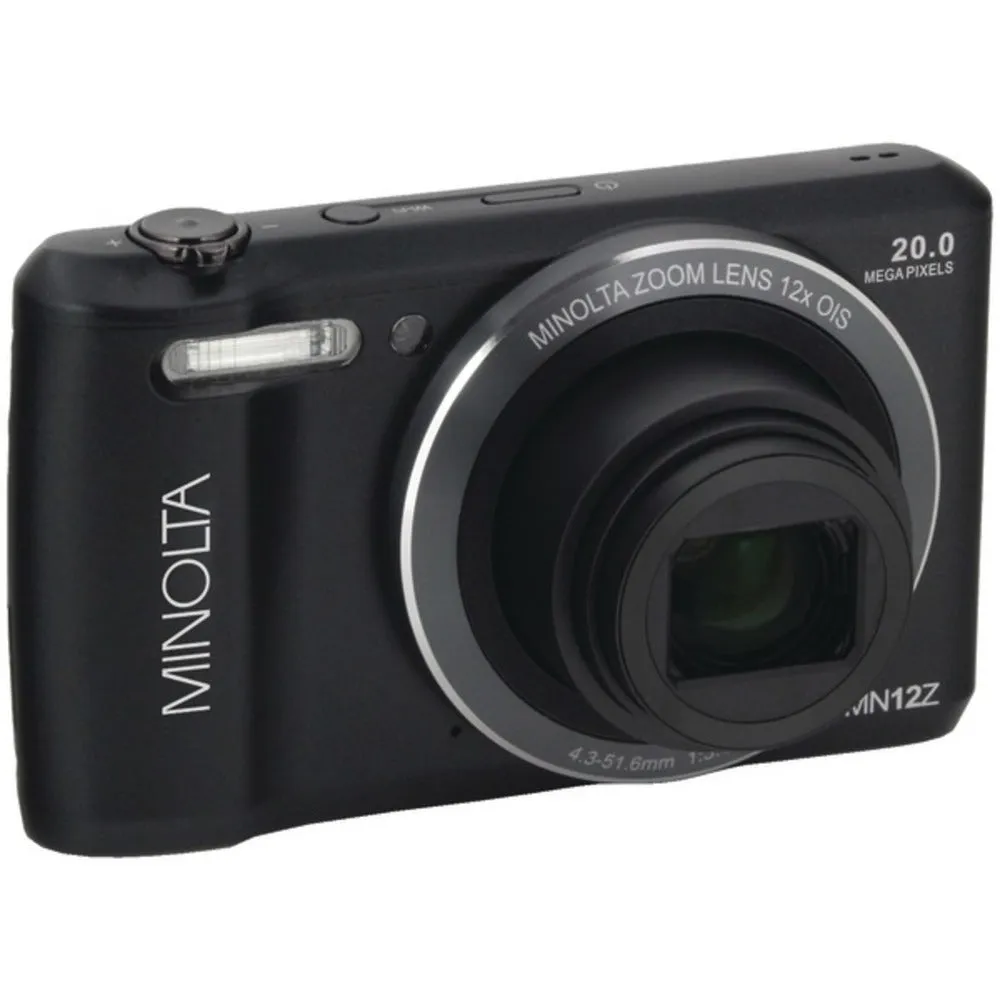 Minolta MN12Z-BK 20.0-Megapixel HD Wi-Fi Digital Camera (Black)