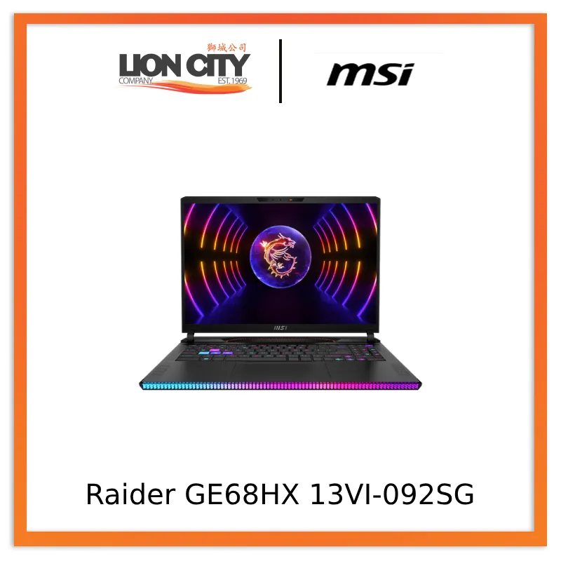 MSI Raider GE68HX 13VI-092SG Windows 11 Home Intel® Core™ i9-13950HX, GDDR6 16GB