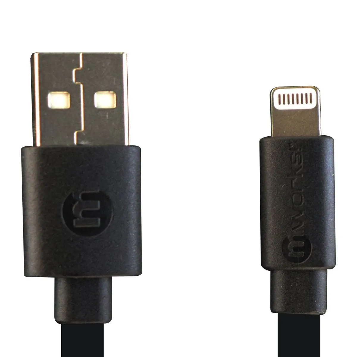 mWorks mPower 6-Ft Flat Lightning 8-Pin Cable w/ 2.4A Wall Charger for iPhones