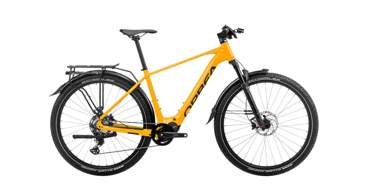 NEW 2022 Orbea Kemen SUV 30 20mph Electric Bike, Mango (Gloss) / Black (Matte), Small