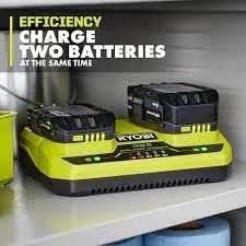 Open Box -  RYOBI 18V ONE  Dual Port 4-Amp Parallel Charger (Tool-Only)