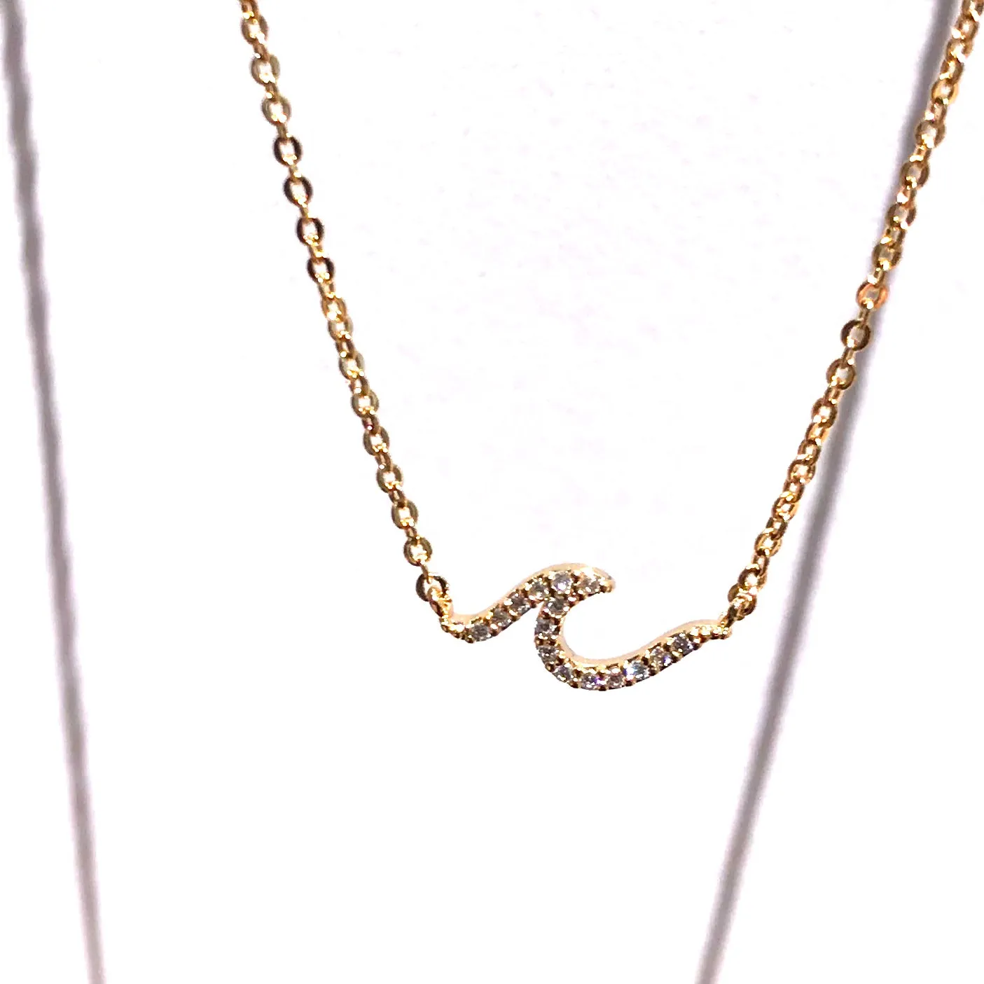 PAVE WAVE NECKLACE