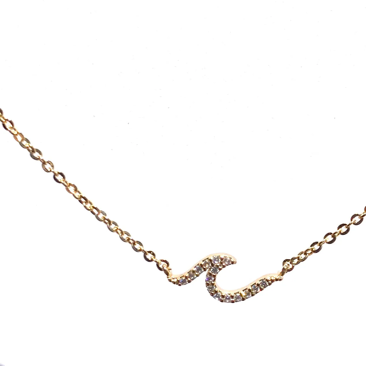 PAVE WAVE NECKLACE