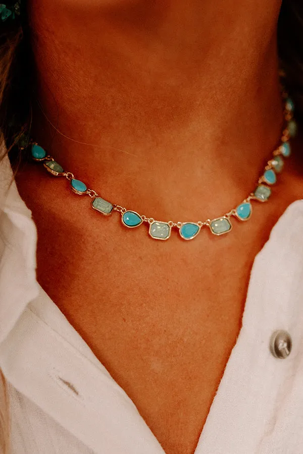 Perfectly Polished Necklace In Turquoise