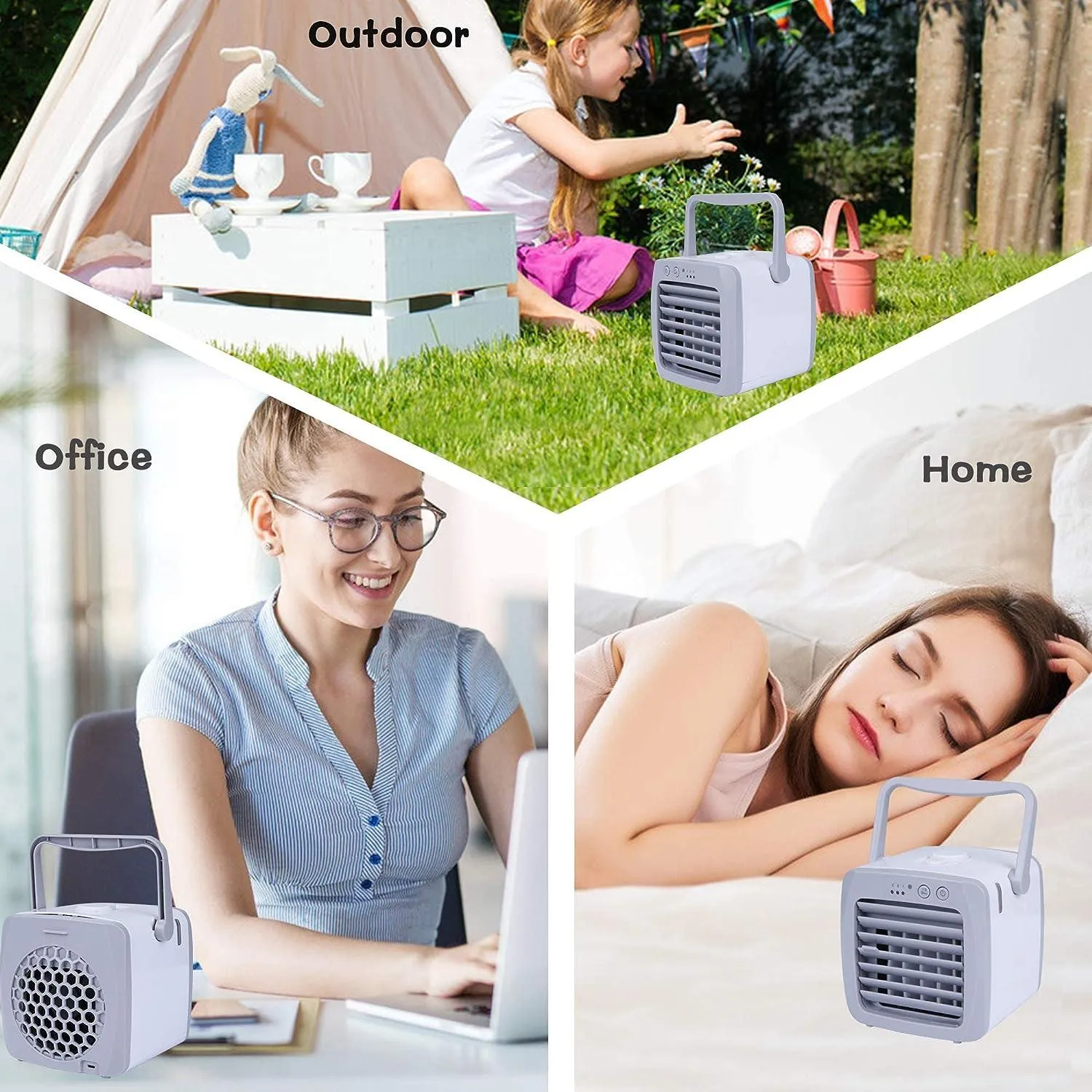 Portable Mini Air Conditioner Fan with Handle Mini Evaporative Air Cooler Cooling Fan