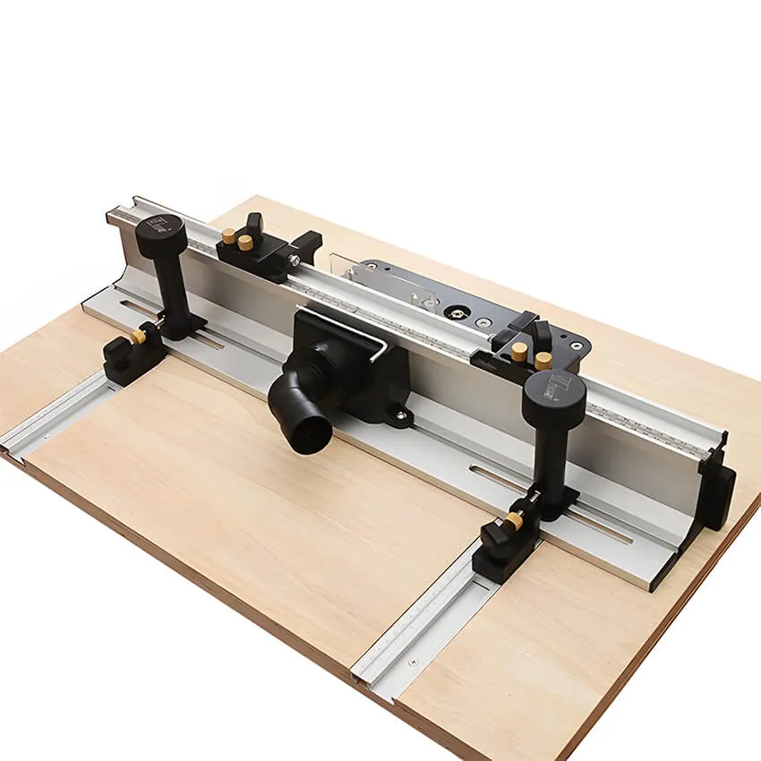 Precision Router Table Fence System 700mm with Sliding Brackets Bit Guard