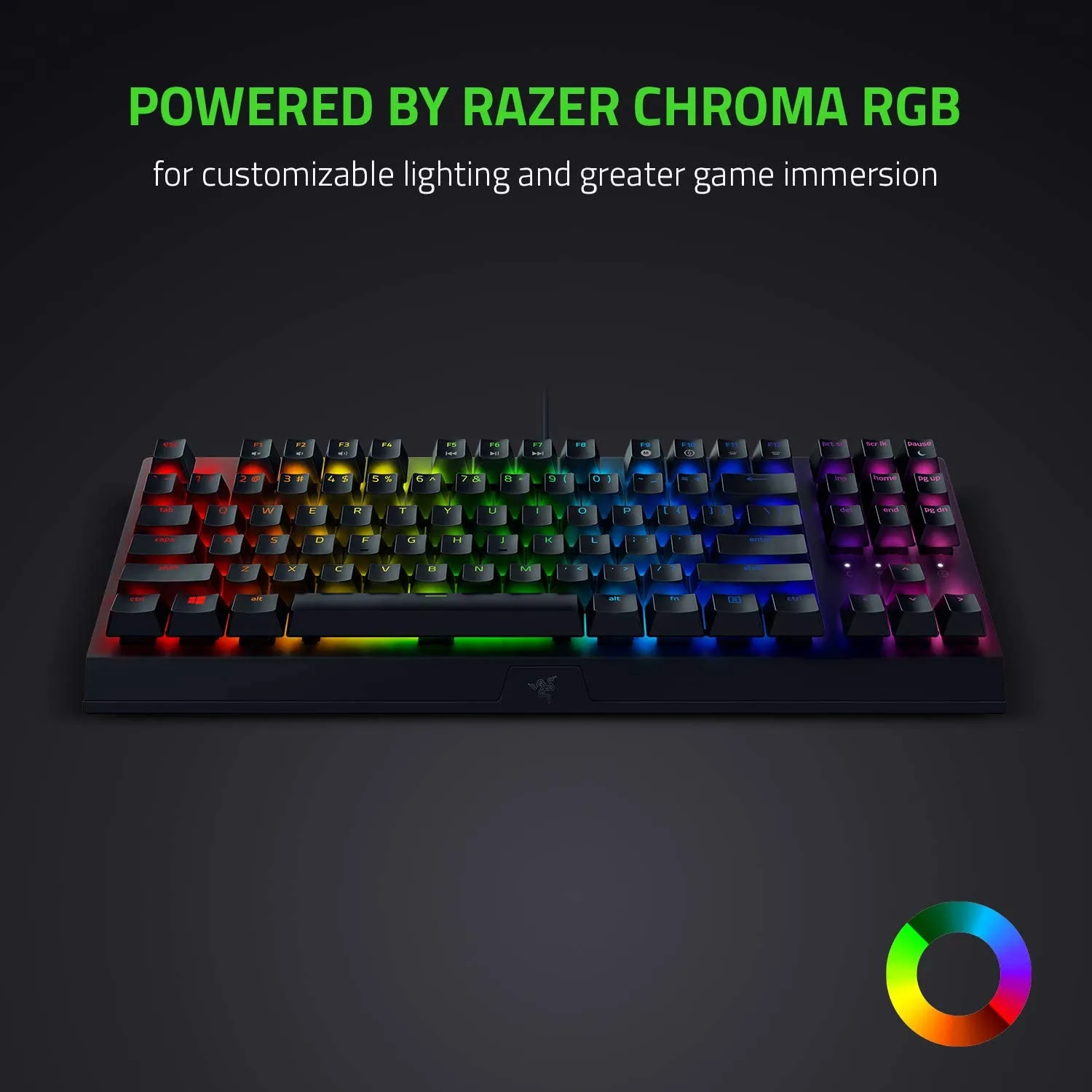 Razer Keyboard BlackWidow V3 Tenkeyless Wired Mechanical Gaming Keyboard Yellow Switch: Razer Mechanical Switches - Chroma RGB Lighting - Compact Form Factor - Programmable Macro Functionality, (Classic Black)