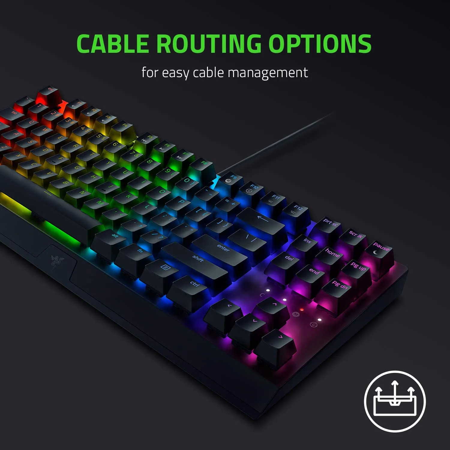 Razer Keyboard BlackWidow V3 Tenkeyless Wired Mechanical Gaming Keyboard Yellow Switch: Razer Mechanical Switches - Chroma RGB Lighting - Compact Form Factor - Programmable Macro Functionality, (Classic Black)