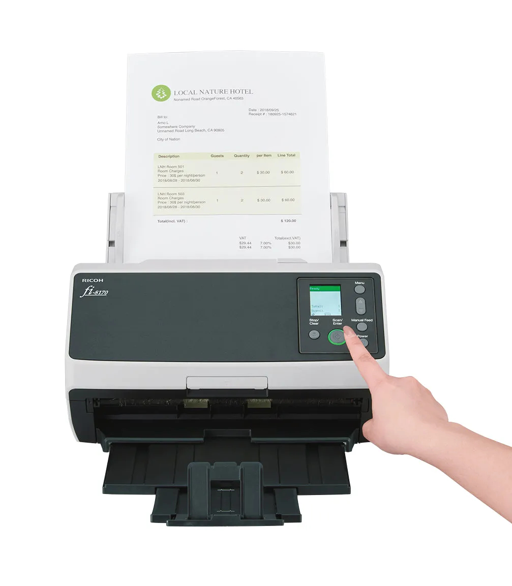 Ricoh Fi-8170 Fi 8170 Fi8170 - Document Scanner - Dual Cis - Duplex - 216 X 355.6 Mm - 600 Dpi X 600 Dpi - Up To 70 Ppm