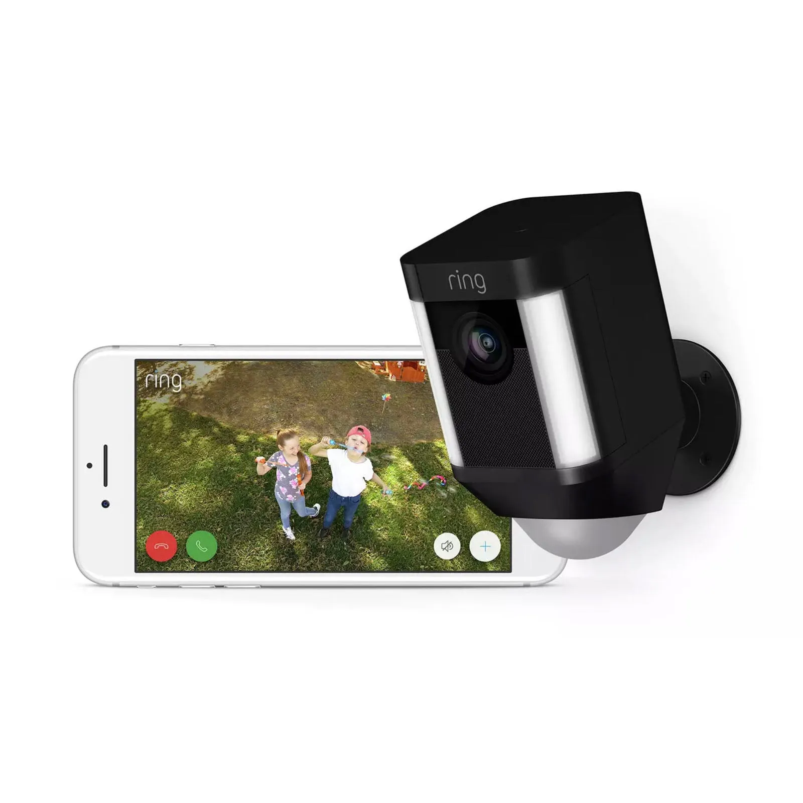 Ring Security Camera Wireless WiFi LED Spotlight Built-in Microphone App Control