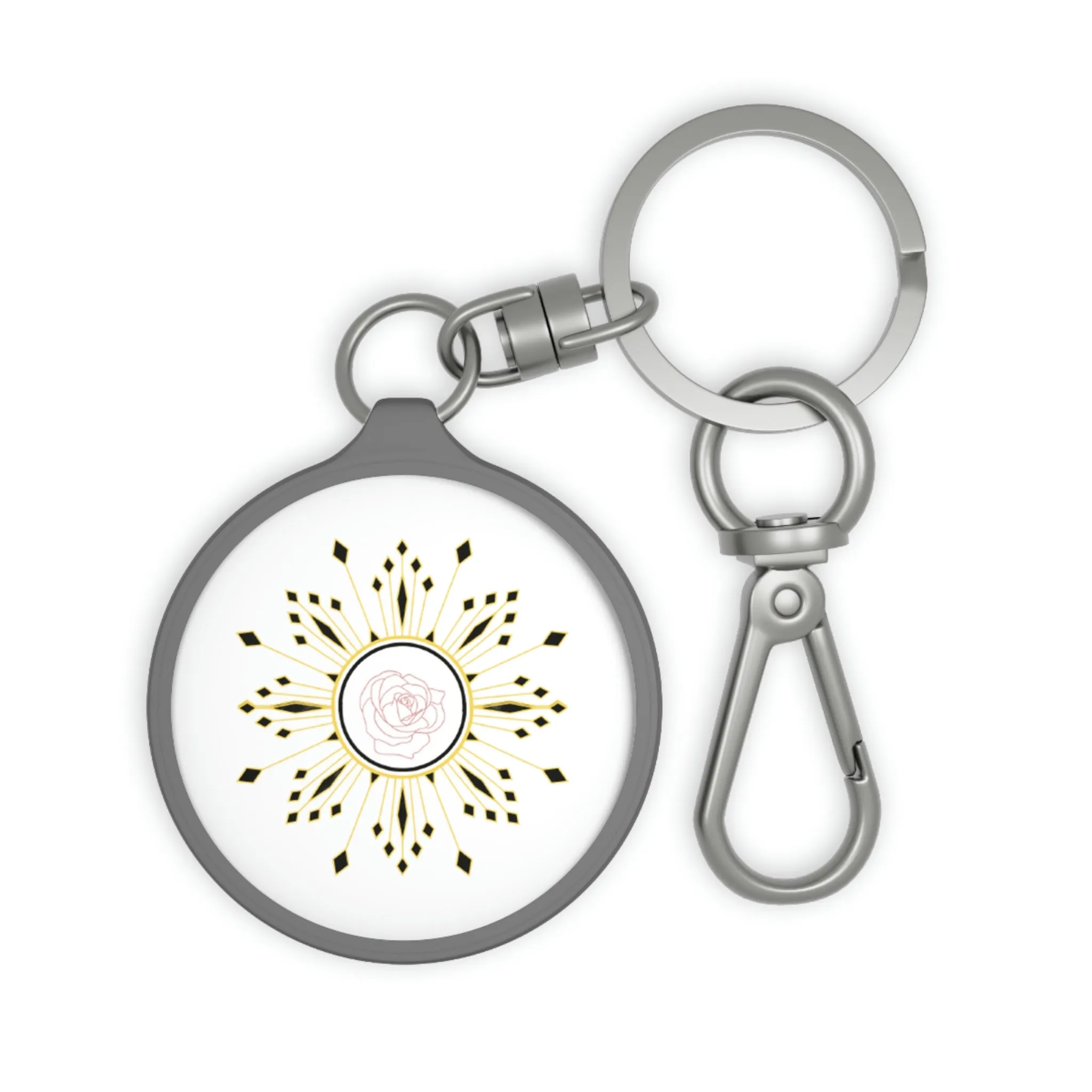 Rose in Sun Keyring Tag