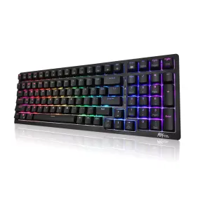 Royal Kludge RK RK98 RGB 98 Keys Tri-Mode Bluetooth 5.0, Wired and 2.4Ghz Wireless Mechanical Gaming Keyboard with Hot Swappable Switches (Available in Blue Clicky, Red Linear, Brown Tactile Switches)