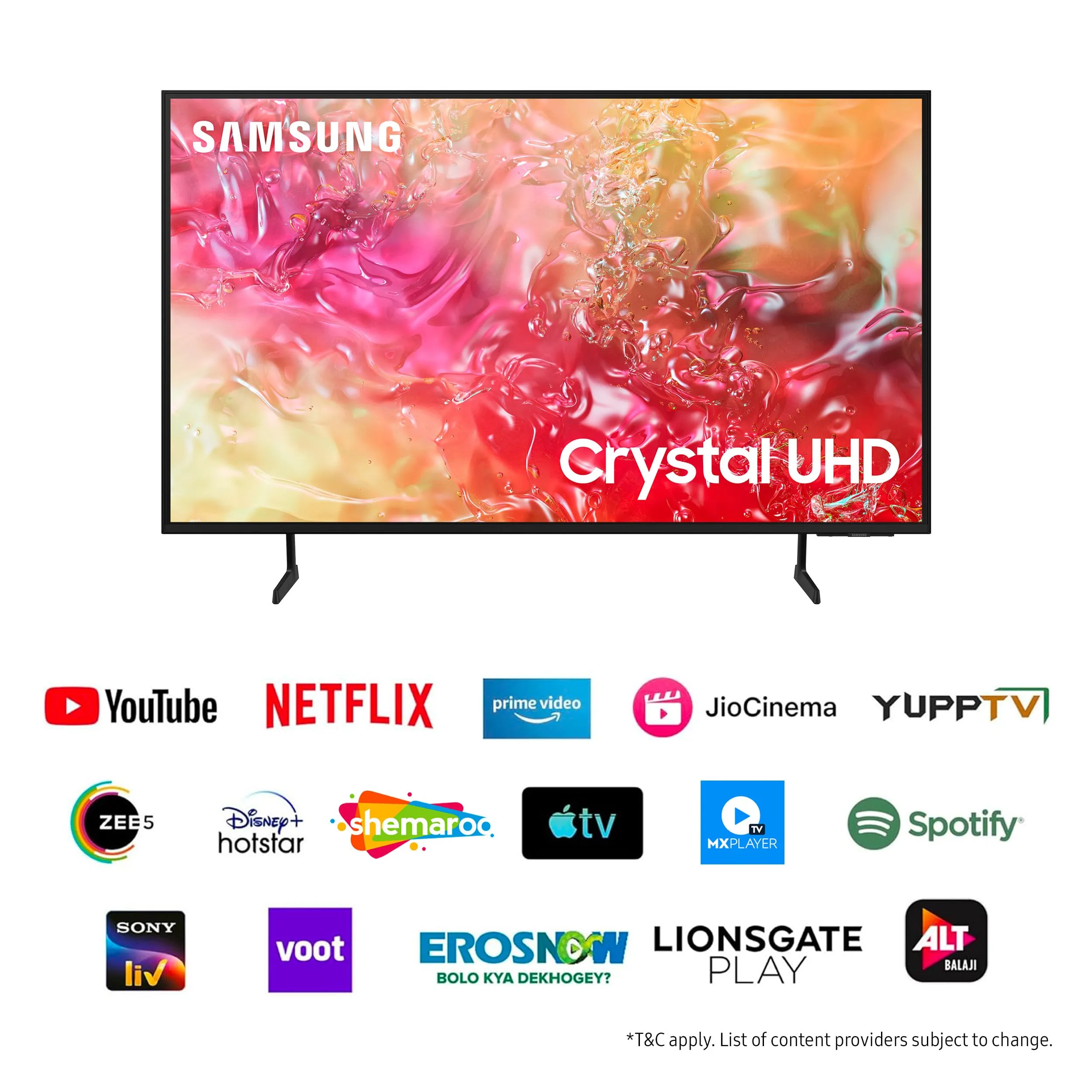 Samsung 108 cm (43 inches) 4K Ultra HD Smart LED TV UA43DU7000KLXL (Black)