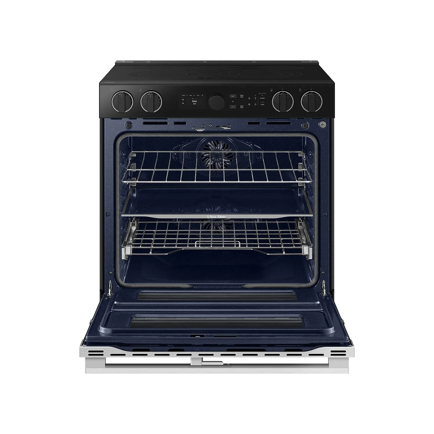 Samsung 30-inch Slide-in Electric Range with Wi-Fi NSE6DG8550SRAC