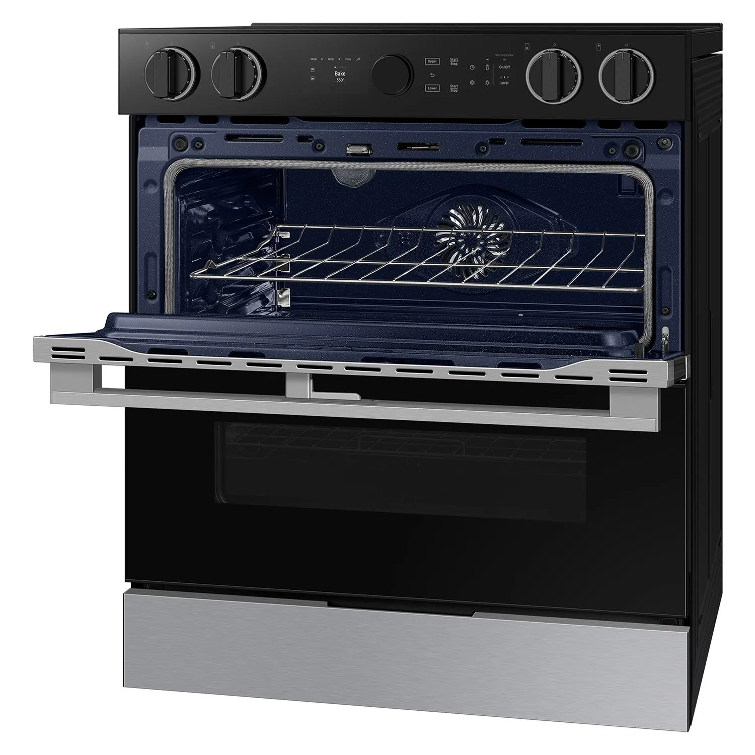 Samsung 30-inch Slide-in Electric Range with Wi-Fi NSE6DG8550SRAC