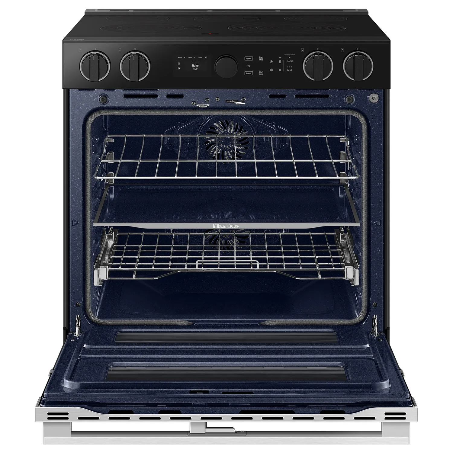 Samsung 30-inch Slide-in Electric Range with Wi-Fi NSE6DG8550SRAC