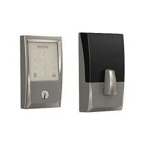 Schlage Lock Company BE489WB CEN 619 Schlage Encode Deadbolt Smart Lock | WiFi Touchscreen Keypad, Satin Nickel