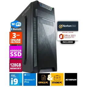 ScreenON - Allround Office PC - Intel Core i9 - 4TB M.2 SSD - 128GB RAM - UHD Graphics 750 - Norton 360   WiFi & Bluetooth